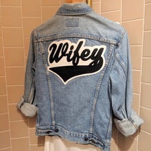 Load image into Gallery viewer, Wifey • Denim Jacket + Chenille Patch
