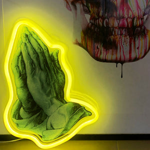 Praying Hands Neon (printed)